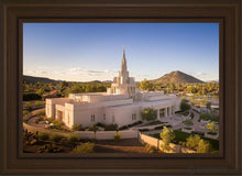 Load image into Gallery viewer, Phoenix Evening Warmth Aerial Open Edition Canvas / 20 X 30 Brown Frame Art
