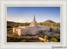 Load image into Gallery viewer, Phoenix Evening Warmth Aerial Open Edition Canvas / 24 X 36 White Frame Art
