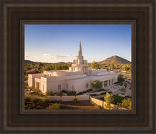 Load image into Gallery viewer, Phoenix Evening Warmth Aerial Open Edition Canvas / 8 X 10 Brown Frame Art
