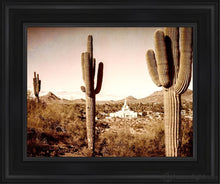 Load image into Gallery viewer, Phoenix Saguaro Cactus Open Edition Canvas / 11 X 14 Black Frame Art
