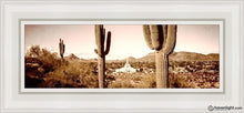 Load image into Gallery viewer, Phoenix Saguaro Cactus Open Edition Canvas / 6 X 18 White Frame Art
