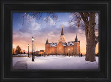 Load image into Gallery viewer, Provo Cc Winter Wonderland Open Edition Canvas / 14 X 21 Black Frame Art
