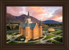 Load image into Gallery viewer, Provo City Center Aerial Open Edition Canvas / 20 X 30 Brown Frame Art
