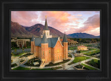 Load image into Gallery viewer, Provo City Center Aerial Open Edition Canvas / 24 X 36 Black Frame Art
