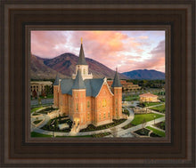 Load image into Gallery viewer, Provo City Center Aerial Open Edition Canvas / 8 X 10 Brown Frame Art
