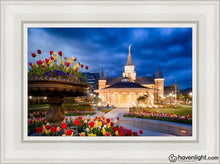 Load image into Gallery viewer, Provo City Center - April Showers Bring May Flowers Open Edition Canvas / 12 X 18 White Frame Art
