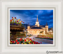 Load image into Gallery viewer, Provo City Center - April Showers Bring May Flowers Open Edition Canvas / 8 X 10 White Frame Art
