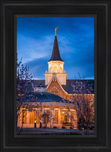 Load image into Gallery viewer, Provo City Center Blue And Gold Open Edition Canvas / 14 X 21 Black Frame Art
