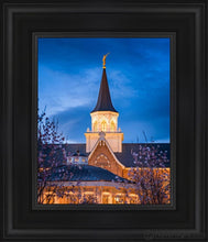 Load image into Gallery viewer, Provo City Center Blue And Gold Open Edition Canvas / 8 X 10 Black Frame Art
