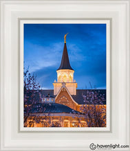 Load image into Gallery viewer, Provo City Center Blue And Gold Open Edition Canvas / 8 X 10 White Frame Art

