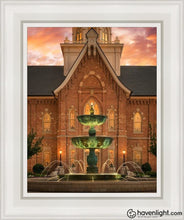 Load image into Gallery viewer, Provo City Center Fountain Of Truth Open Edition Canvas / 11 X 14 White Frame Art
