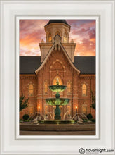Load image into Gallery viewer, Provo City Center Fountain Of Truth Open Edition Canvas / 12 X 18 White Frame Art
