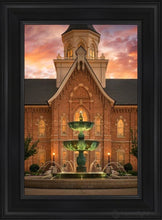 Load image into Gallery viewer, Provo City Center Fountain Of Truth Open Edition Canvas / 14 X 21 Black Frame Art
