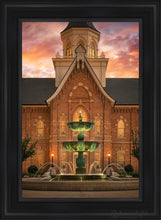 Load image into Gallery viewer, Provo City Center Fountain Of Truth Open Edition Canvas / 24 X 36 Black Frame Art
