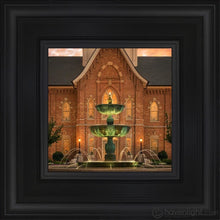 Load image into Gallery viewer, Provo City Center Fountain Of Truth Open Edition Canvas / 6 X Black Frame Art
