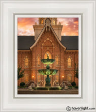 Load image into Gallery viewer, Provo City Center Fountain Of Truth Open Edition Canvas / 8 X 10 White Frame Art
