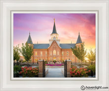 Load image into Gallery viewer, Provo City Center Gates To Heaven Open Edition Canvas / 11 X 14 White Frame Art

