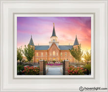 Load image into Gallery viewer, Provo City Center Gates To Heaven Open Edition Canvas / 8 X 10 White Frame Art
