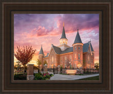 Load image into Gallery viewer, Provo City Center - Like A Fire Is Burning Open Edition Canvas / 11 X 14 Brown Frame Art

