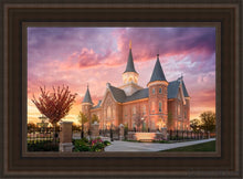Load image into Gallery viewer, Provo City Center - Like A Fire Is Burning Open Edition Canvas / 14 X 21 Brown Frame Art
