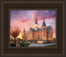 Load image into Gallery viewer, Provo City Center - Like A Fire Is Burning Open Edition Canvas / 8 X 10 Brown Frame Art
