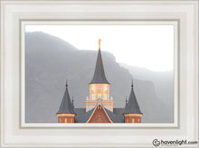 Load image into Gallery viewer, Provo City Center Morning Fog Open Edition Canvas / 12 X 18 White Frame Art
