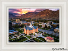 Load image into Gallery viewer, Provo City Center Northeast Aerial Open Edition Canvas / 12 X 18 White Frame Art
