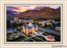 Load image into Gallery viewer, Provo City Center Northeast Aerial Open Edition Canvas / 20 X 30 White Frame Art
