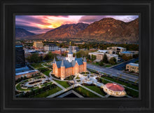 Load image into Gallery viewer, Provo City Center Northeast Aerial Open Edition Canvas / 24 X 36 Black Frame Art
