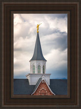 Load image into Gallery viewer, Provo City Center Steeple Open Edition Canvas / 12 X 18 Brown Frame Art
