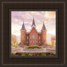 Load image into Gallery viewer, Provo City Center Sunrise Open Edition Canvas / 12 X Brown Frame Art
