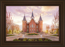 Load image into Gallery viewer, Provo City Center Sunrise Open Edition Canvas / 20 X 30 Brown Frame Art
