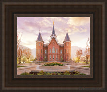Load image into Gallery viewer, Provo City Center Sunrise Open Edition Canvas / 8 X 10 Brown Frame Art
