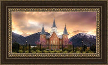 Load image into Gallery viewer, Provo City Center Temple - Breaking Sun Open Edition Canvas / 36 X 18 Frame M 27 3/4 45 Art
