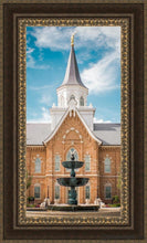 Load image into Gallery viewer, Provo City Center Temple Living And Flowing Waters Open Edition Canvas / 18 X 36 Frame M 45 3/4 27
