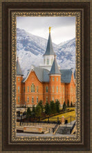 Load image into Gallery viewer, Provo City Center Temple - Snowy Mountains Open Edition Canvas / 18 X 36 Frame M 45 3/4 27 Art
