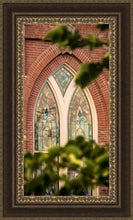 Load image into Gallery viewer, Provo City Center Temple Windows To His Love Open Edition Canvas / 18 X 36 Frame M 45 3/4 27 Art
