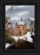 Load image into Gallery viewer, Provo City Center Winter Warmth Open Edition Canvas / 24 X 36 Black Frame Art
