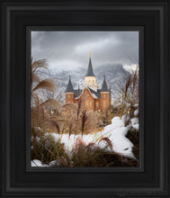 Load image into Gallery viewer, Provo City Center Winter Warmth Open Edition Canvas / 8 X 10 Black Frame Art
