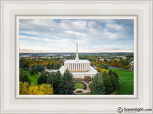 Load image into Gallery viewer, Provo Day Aerial Open Edition Canvas / 12 X 18 White Frame Art
