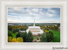 Load image into Gallery viewer, Provo Day Aerial Open Edition Canvas / 14 X 21 White Frame Art
