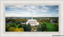 Load image into Gallery viewer, Provo Day Aerial Open Edition Canvas / 15 X 30 White Frame Art
