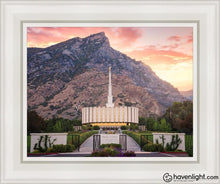 Load image into Gallery viewer, Provo Morning Front Open Edition Canvas / 11 X 14 White Frame Art

