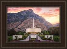 Load image into Gallery viewer, Provo Morning Front Open Edition Canvas / 14 X 21 Brown Frame Art
