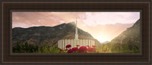 Load image into Gallery viewer, Provo Second Coming Open Edition Canvas / 8 X 24 Brown Frame Art
