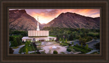Load image into Gallery viewer, Provo Sunrise Aerial Open Edition Canvas / 15 X 30 Brown Frame Art
