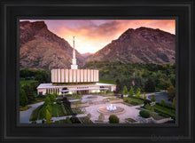 Load image into Gallery viewer, Provo Sunrise Aerial Open Edition Canvas / 24 X 36 Black Frame Art
