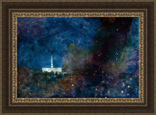 Load image into Gallery viewer, Provo Temple A Pillar Of Fire By Night Open Edition Canvas / 36 X 24 Frame M 33 3/4 45 Art
