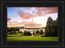 Load image into Gallery viewer, Provo Temple - Sunset Serenity Open Edition Canvas / 14 X 21 Black Frame Art
