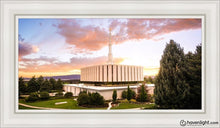 Load image into Gallery viewer, Provo Temple - Sunset Serenity Open Edition Canvas / 15 X 30 White Frame Art
